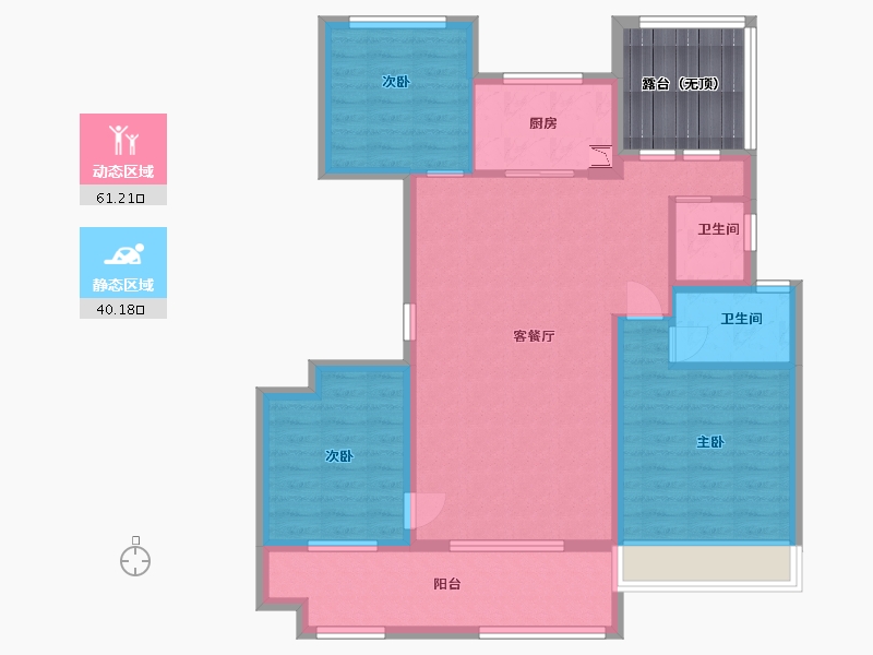 山东省-威海市-云星公园华府-97.60-户型库-动静分区