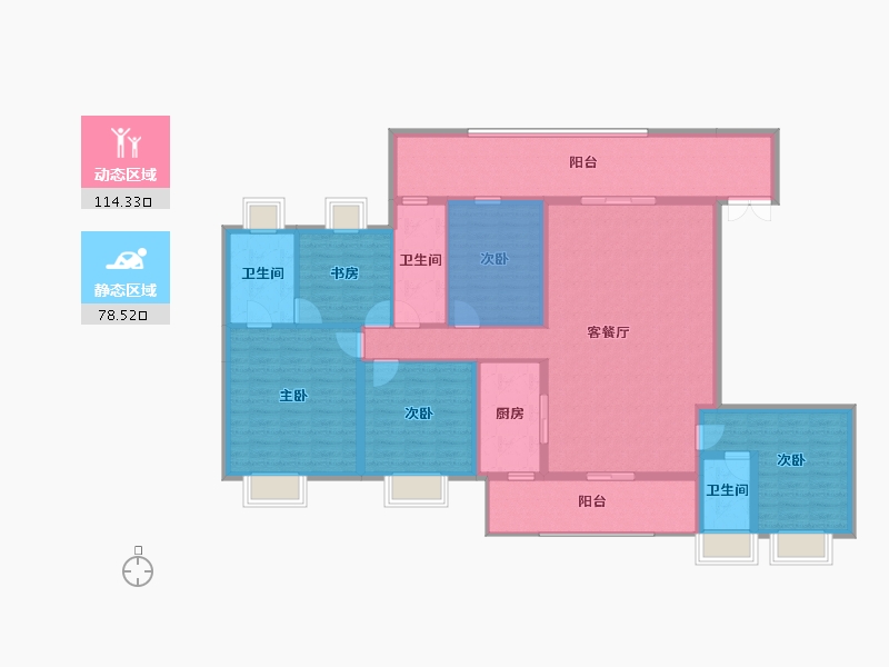 云南省-昭通市-乌蒙水乡-163.88-户型库-动静分区