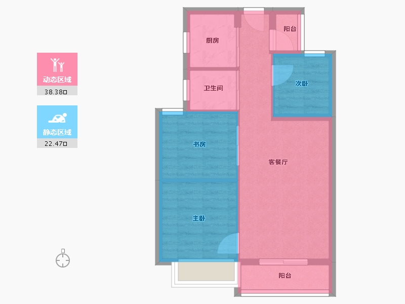 贵州省-贵阳市-幸福里-54.23-户型库-动静分区