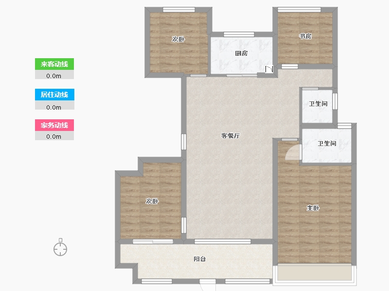 山东省-威海市-云星公园华府-108.66-户型库-动静线