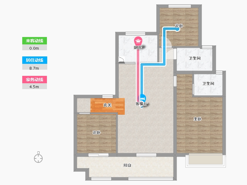 山东省-威海市-云星公园华府-98.40-户型库-动静线