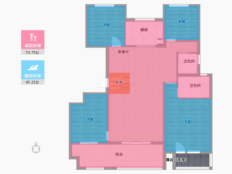 山东省-威海市-云星公园华府-107.20-户型库-动静分区