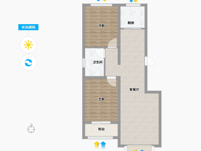 河北省-保定市-苏堤杭城・御境-77.60-户型库-采光通风