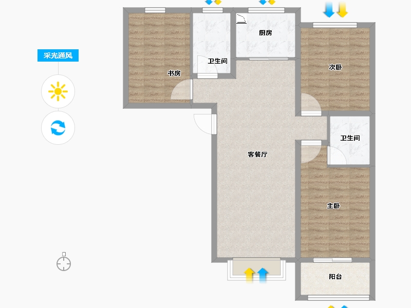 河北省-保定市-苏堤杭城・御境-100.01-户型库-采光通风