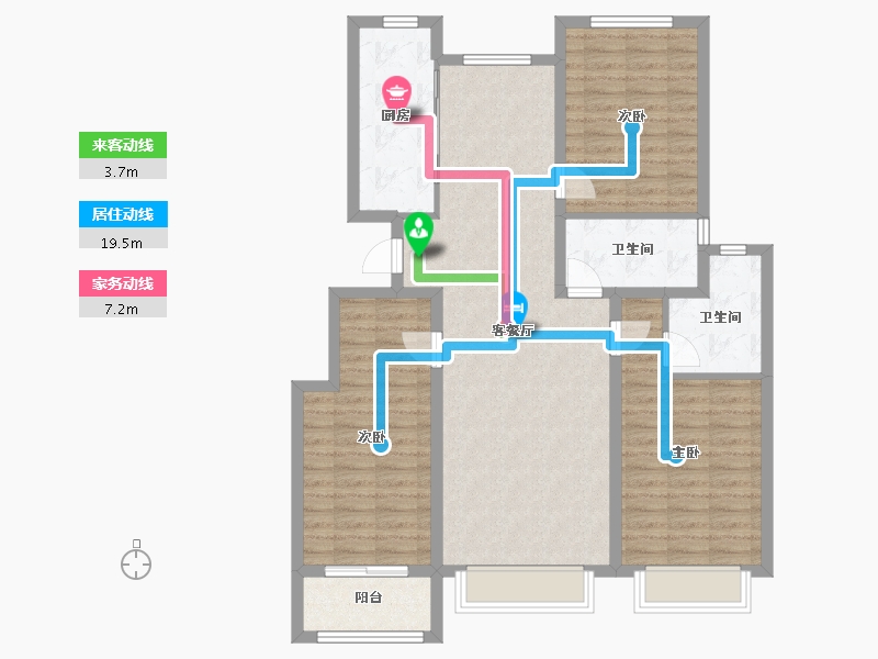 河北省-保定市-苏堤杭城・御境-106.39-户型库-动静线