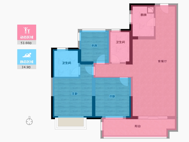 广东省-汕头市-润溪府-77.59-户型库-动静分区