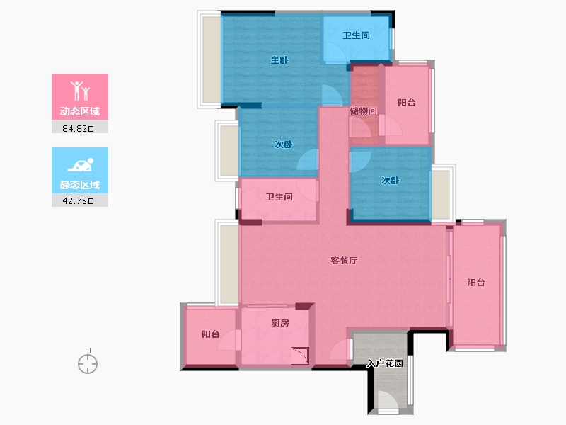 湖南省-衡阳市-星美新外滩-120.00-户型库-动静分区