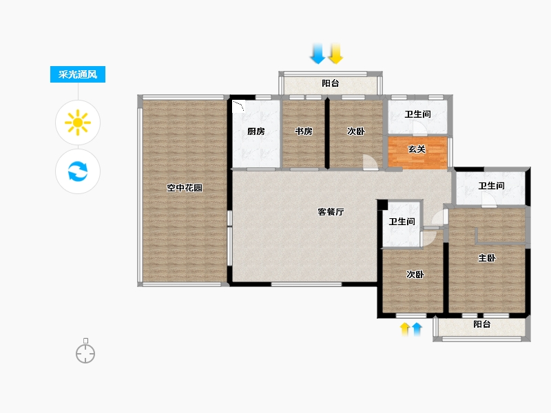 山东省-青岛市-信联天地-180.84-户型库-采光通风