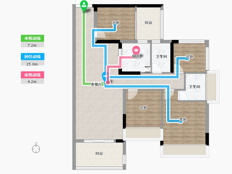 广东省-湛江市-宝江天盈-99.87-户型库-动静线