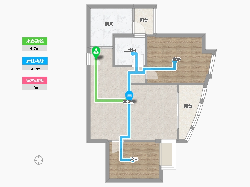 广东省-广州市-广晟海韵兰庭-63.06-户型库-动静线