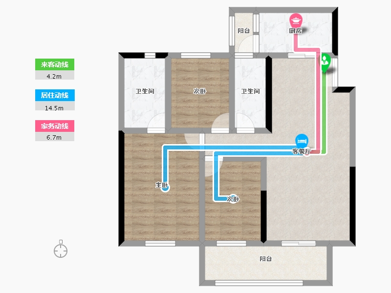 湖南省-长沙市-中煤和悦府-89.58-户型库-动静线