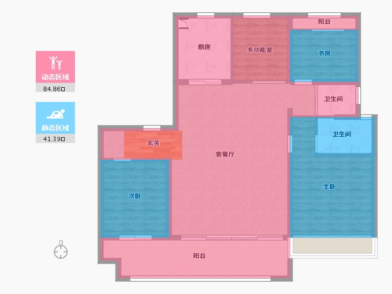 河南省-安阳市-碧桂园云顶-114.40-户型库-动静分区