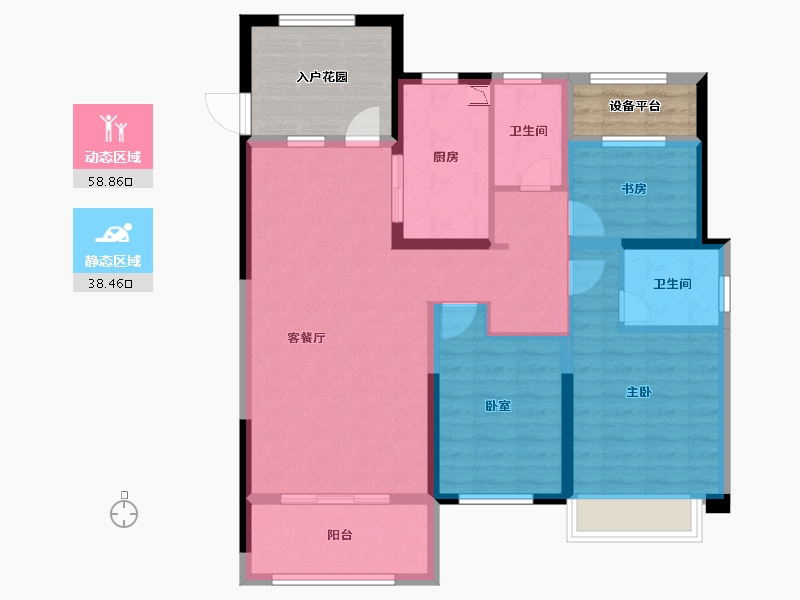 甘肃省-陇南市-鸿迪・城上城-98.10-户型库-动静分区