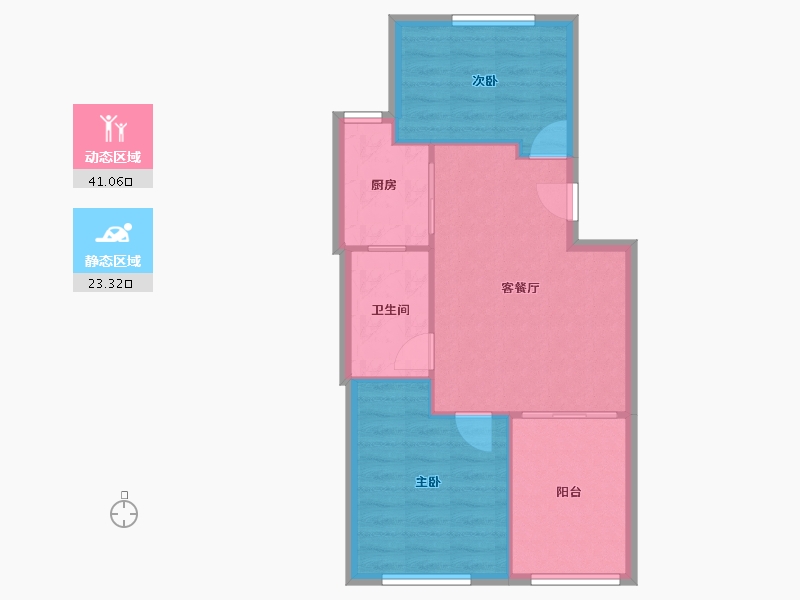 上海-上海市-三林苑-58.52-户型库-动静分区