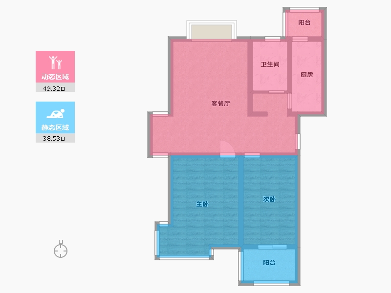 山东省-济南市-紫薇阁山庄-77.60-户型库-动静分区