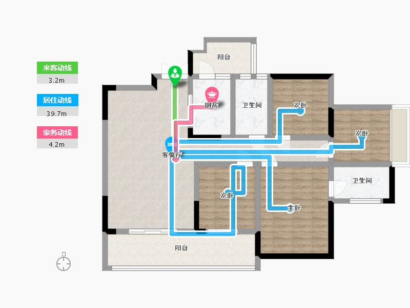 四川省-宜宾市-竹海丽景-105.68-户型库-动静线