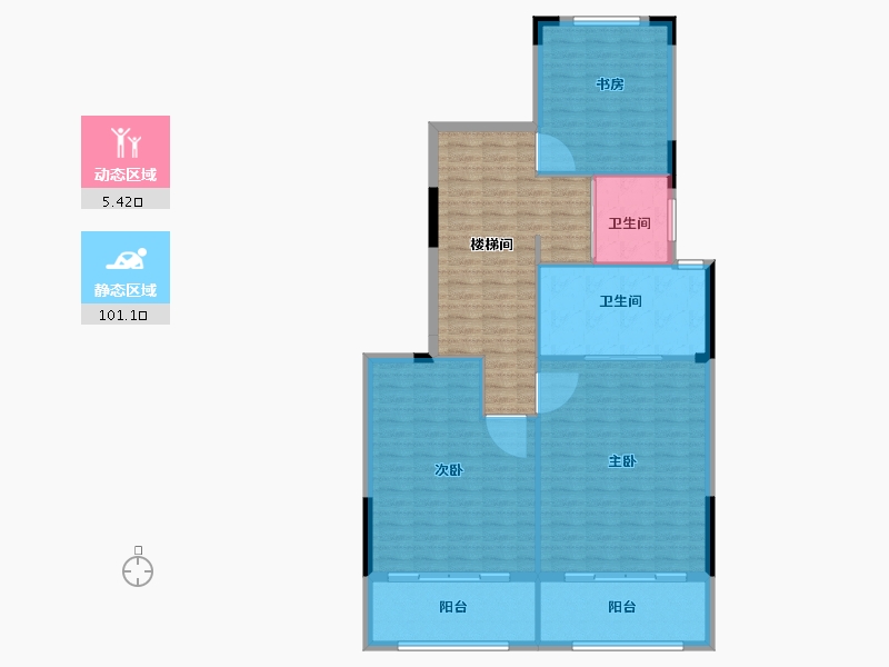 浙江省-金华市-观江院子-121.61-户型库-动静分区