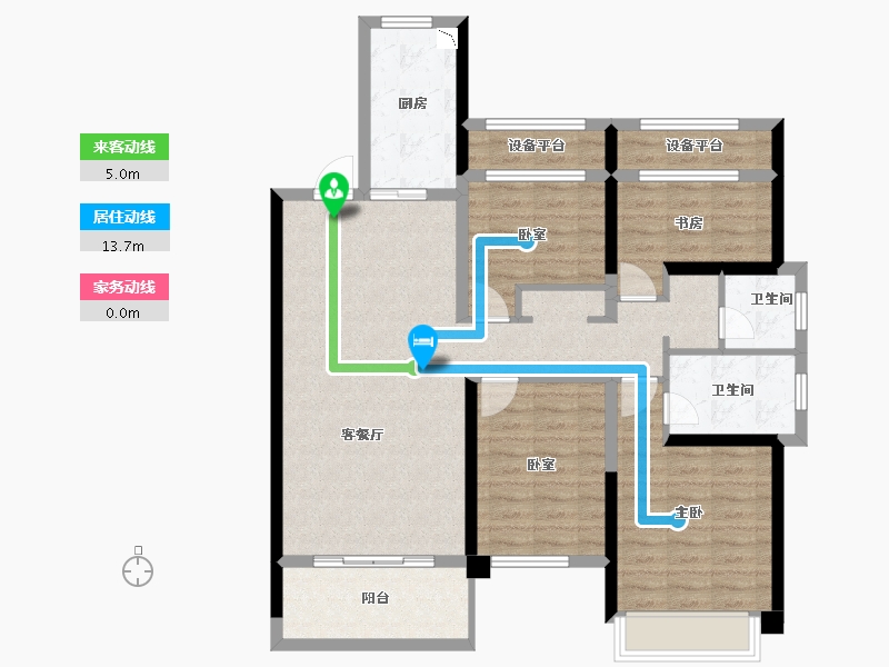 甘肃省-陇南市-鸿迪・城上城-102.64-户型库-动静线