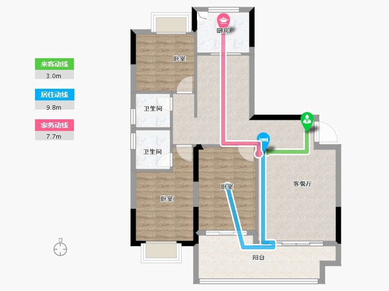 湖南省-衡阳市-东投归雁台-92.81-户型库-动静线