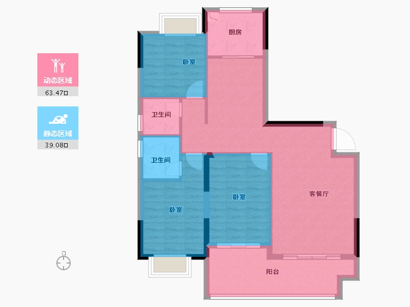 湖南省-衡阳市-东投归雁台-92.81-户型库-动静分区