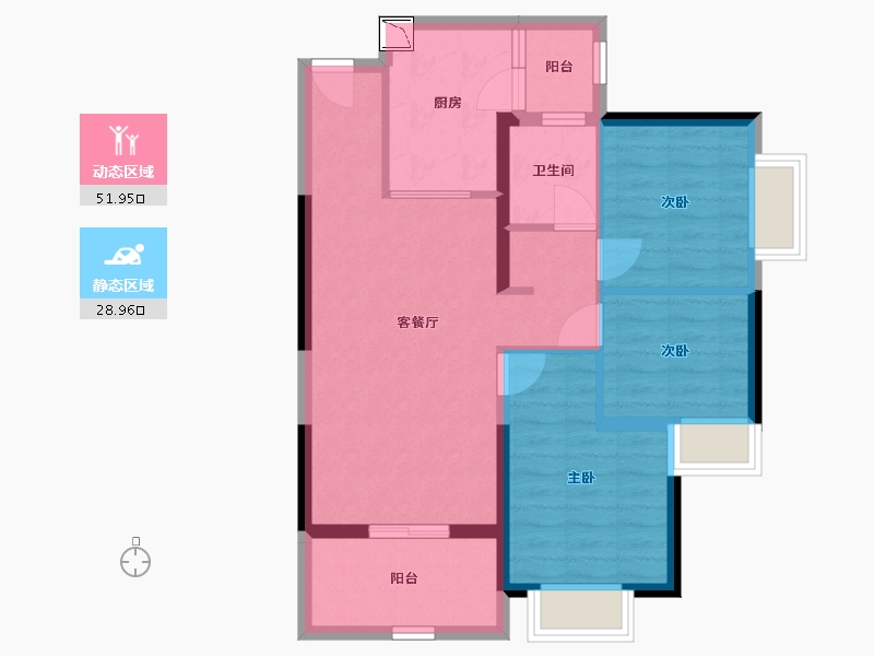 四川省-眉山市-恒大悦府-71.76-户型库-动静分区