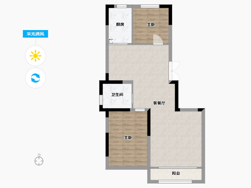 宁夏回族自治区-银川市-正丰海德家园-74.83-户型库-采光通风