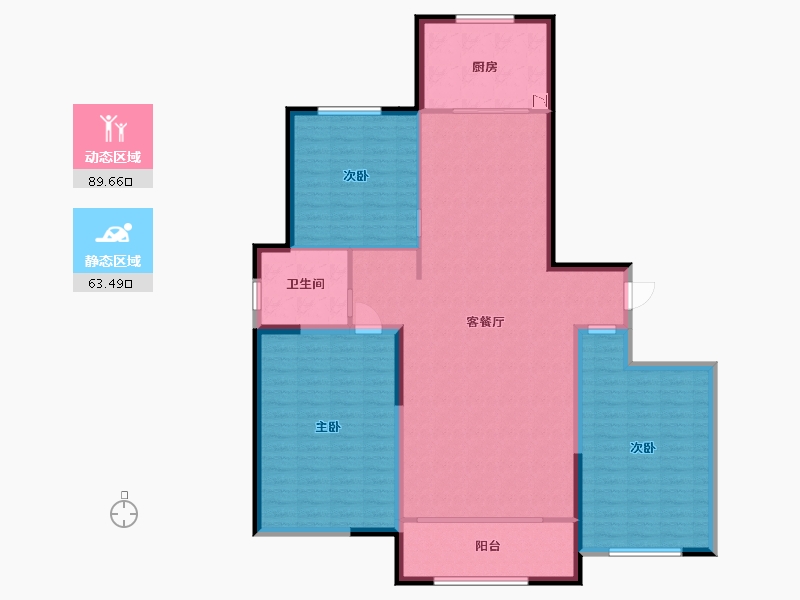 宁夏回族自治区-银川市-正丰海德家园-140.80-户型库-动静分区