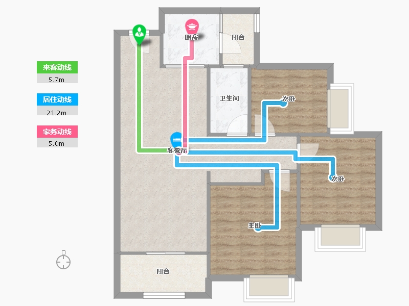 广东省-广州市-珠光山水诚品-83.00-户型库-动静线