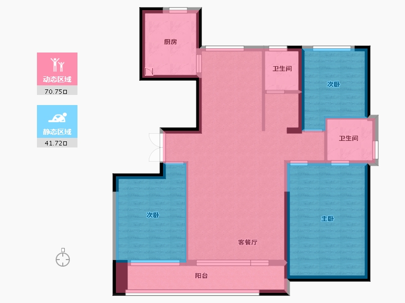 宁夏回族自治区-银川市-美林睿府-99.96-户型库-动静分区