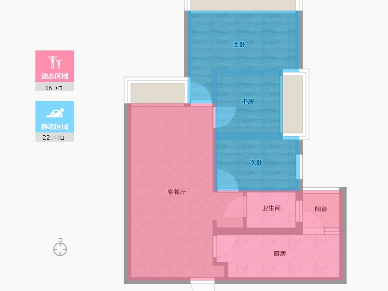 贵州省-贵阳市-幸福里-51.63-户型库-动静分区