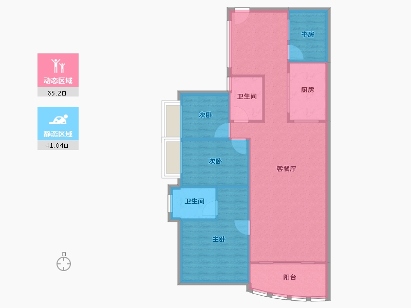 广东省-深圳市-金港华庭-97.42-户型库-动静分区