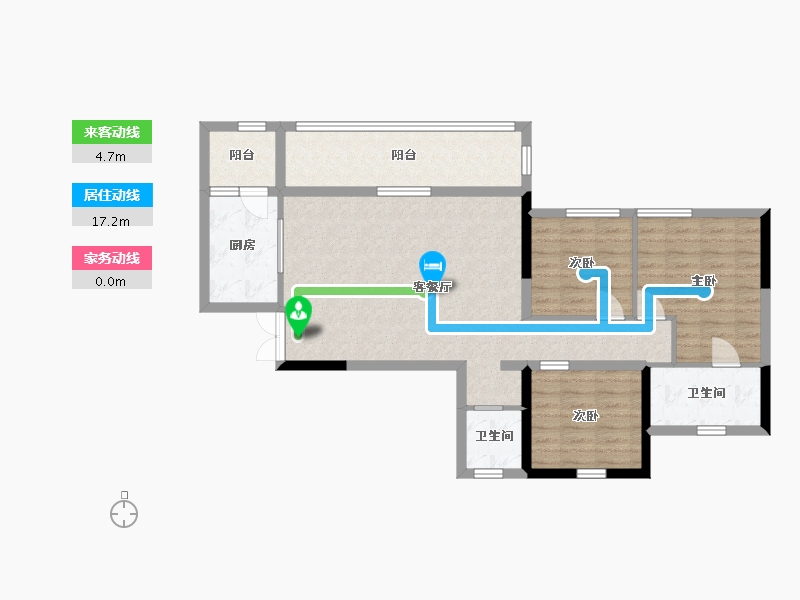 贵州省-贵阳市-云城中心-93.00-户型库-动静线