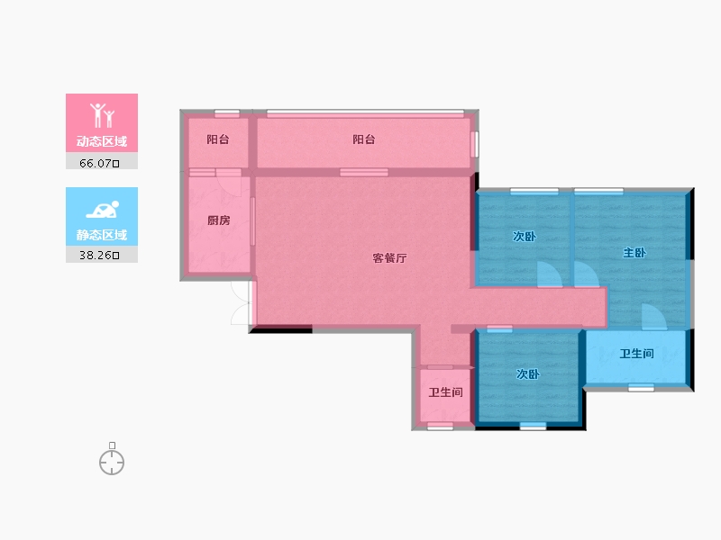 贵州省-贵阳市-云城中心-93.00-户型库-动静分区