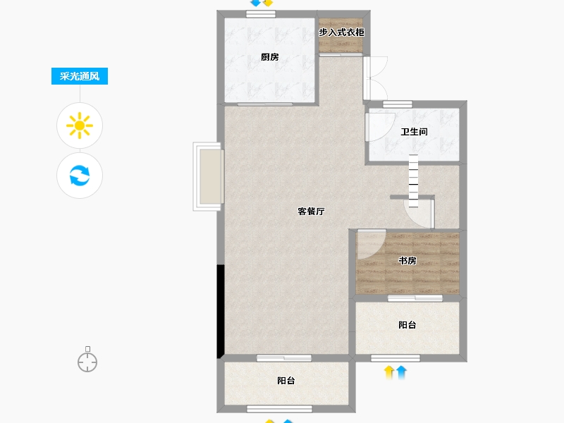 上海-上海市-同济晶萃-91.20-户型库-采光通风