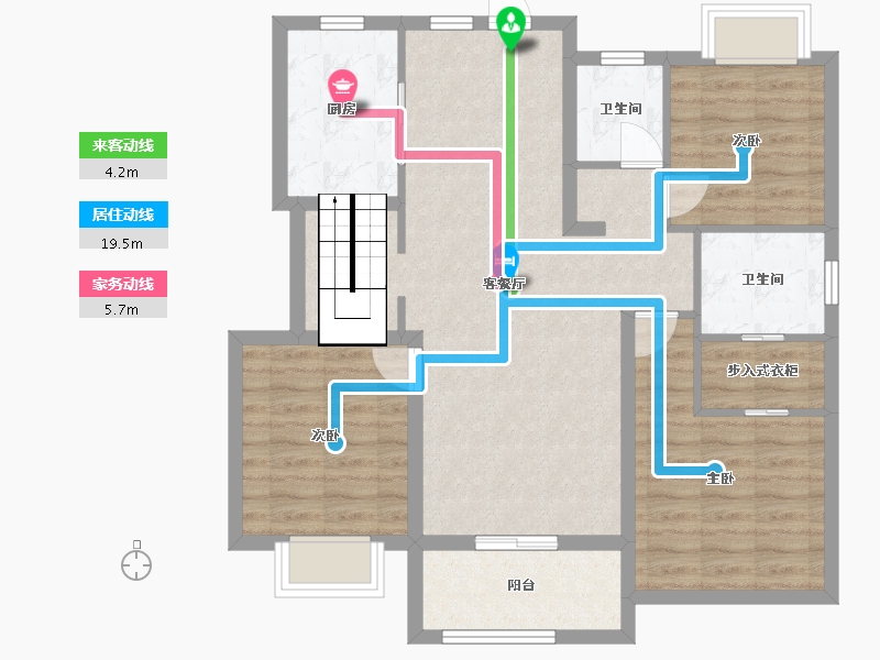 上海-上海市-同济晶萃-88.80-户型库-动静线