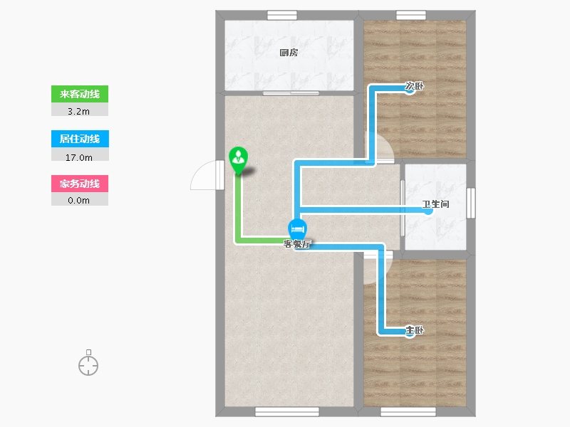 吉林省-长春市-万龙建阳府-64.15-户型库-动静线