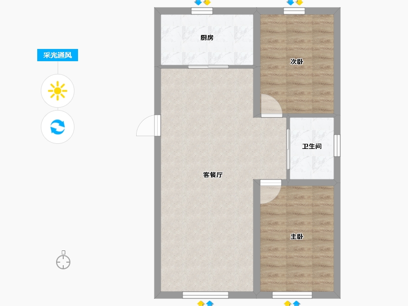 吉林省-长春市-万龙建阳府-64.15-户型库-采光通风