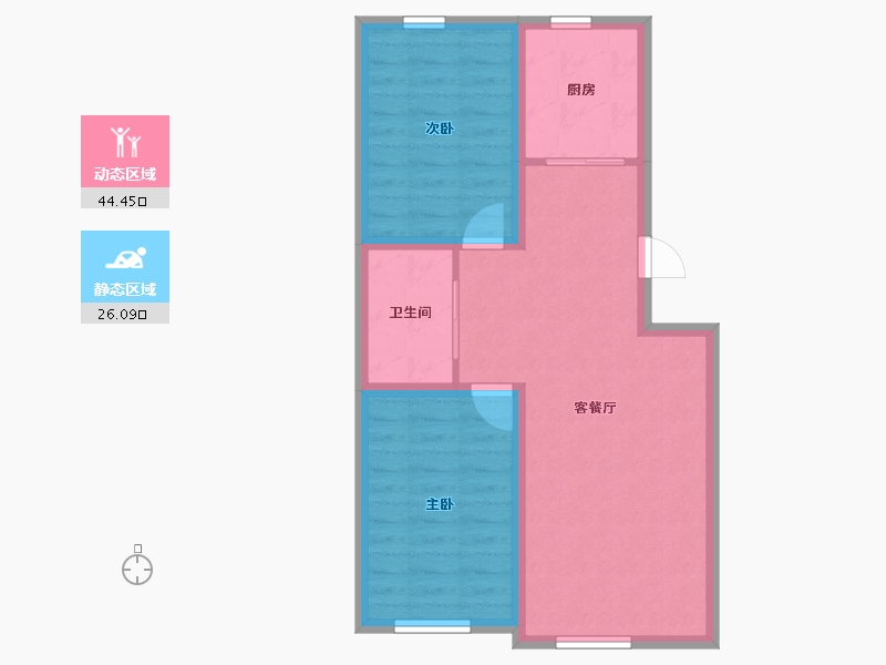 吉林省-长春市-万龙建阳府-63.13-户型库-动静分区