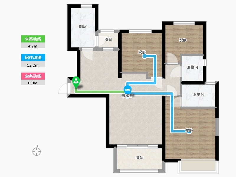 内蒙古自治区-呼和浩特市-恒大城-81.08-户型库-动静线