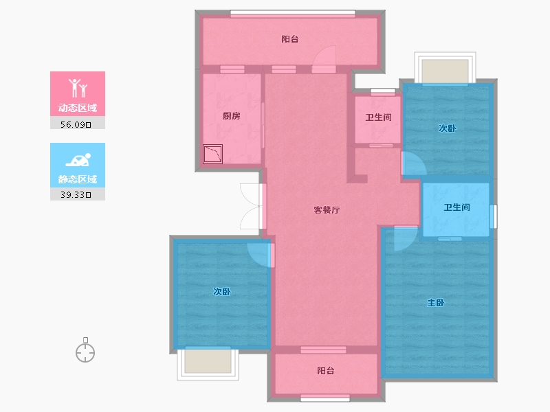 上海-上海市-同济晶萃-84.00-户型库-动静分区