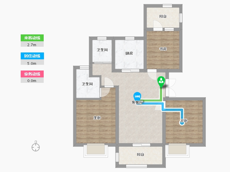 上海-上海市-同济晶萃-72.80-户型库-动静线