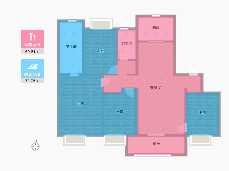 上海-上海市-天悦-128.00-户型库-动静分区