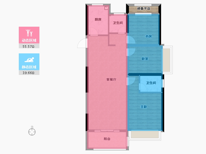 甘肃省-陇南市-鸿迪・城上城-87.10-户型库-动静分区