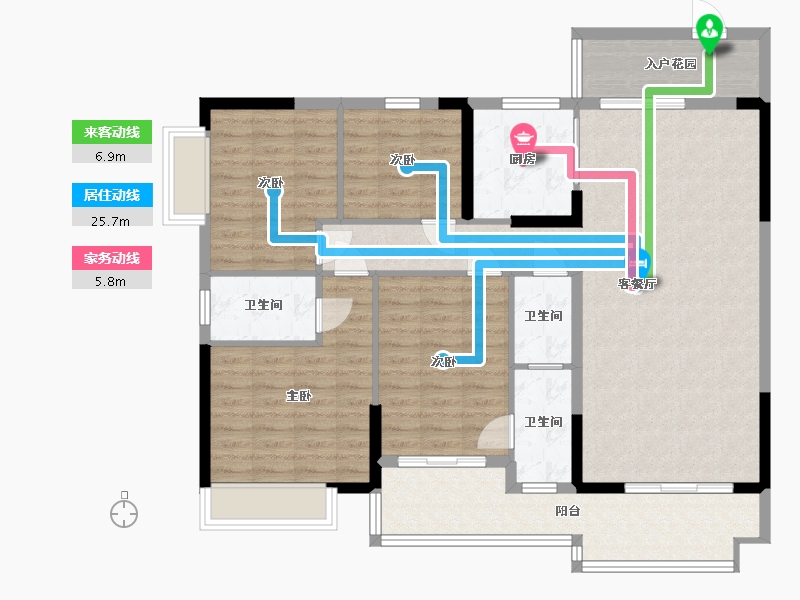 广东省-梅州市-御元阳光城-119.53-户型库-动静线