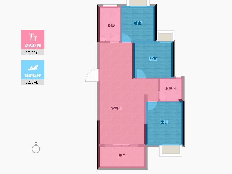 湖南省-衡阳市-东投归雁台-79.14-户型库-动静分区