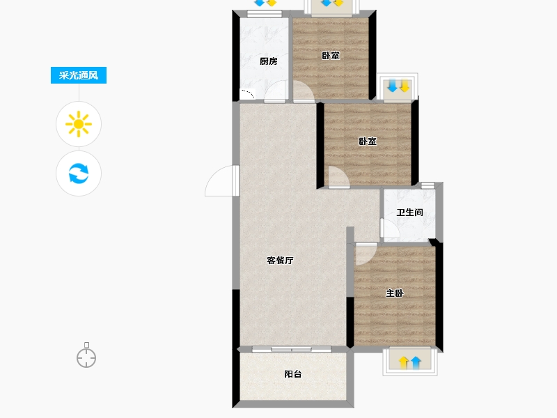 湖南省-衡阳市-东投归雁台-79.14-户型库-采光通风