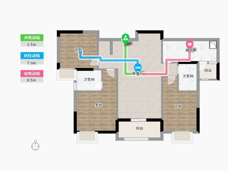 江西省-上饶市-富力院士廷-91.57-户型库-动静线