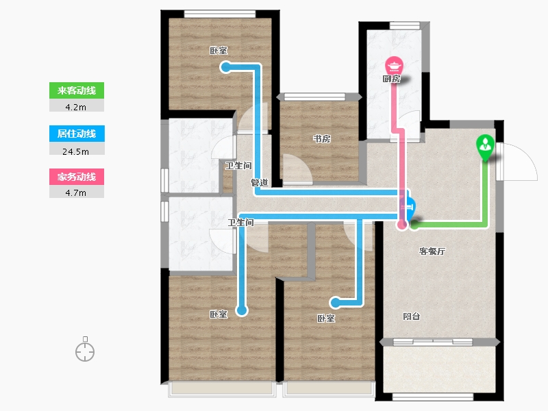 江苏省-无锡市-璞悦滨湖望-99.29-户型库-动静线