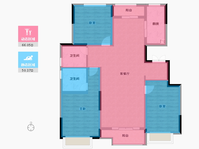 陕西省-西安市-地建嘉信・江山臻境-104.38-户型库-动静分区