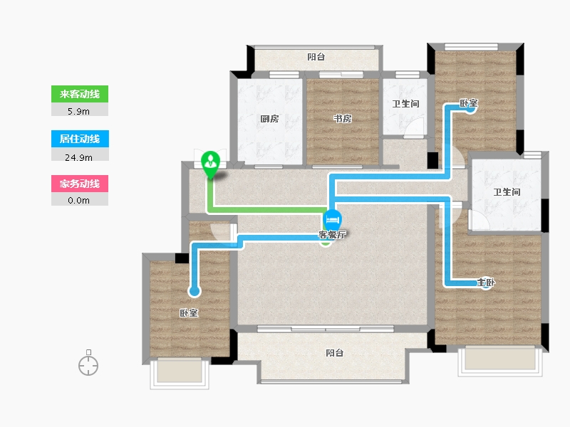 陕西省-西安市-地建嘉信・江山臻境-113.00-户型库-动静线